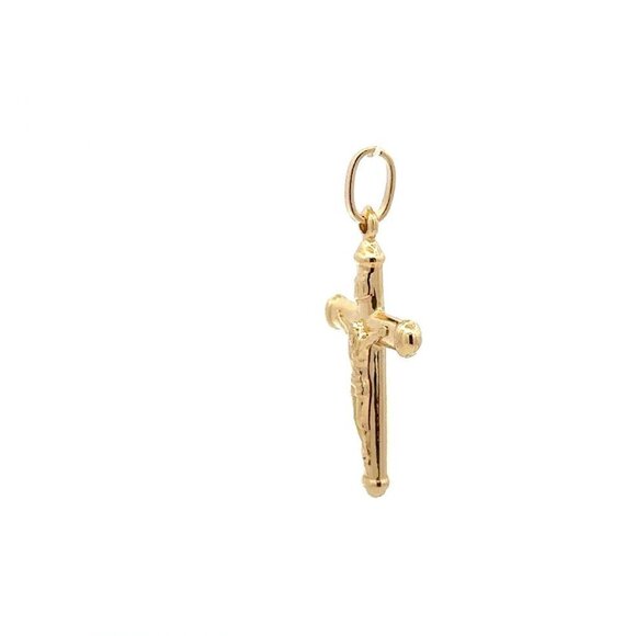 18K Gold Pendant Cross Jesus Christ Religious - Picture 5 of 9